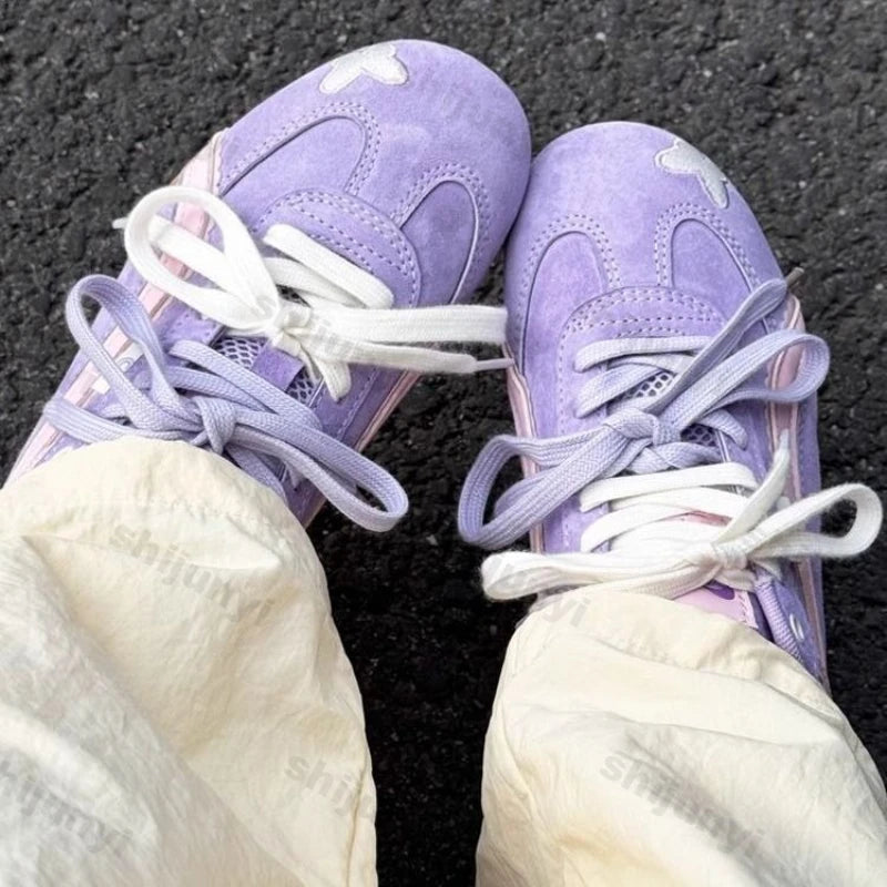 Women's Low Help Shoes Spring Autumn Lightweight Comfortable Soft Sole Casual Board Shoes Fashion Lace Up Outdoor Non Slip Flats