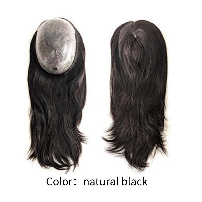 Topper For Women Injected Skin 100% Chinese Cuticle Remy Virgin Human Hair Wigs Straight Topper Silky Hairpieces for Woman