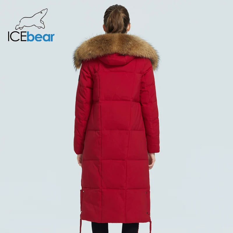 ICEbear 2023  winter women's coat  woman  jacket with fur collar windproof and warm parka fashion women's clothing GWD20263D