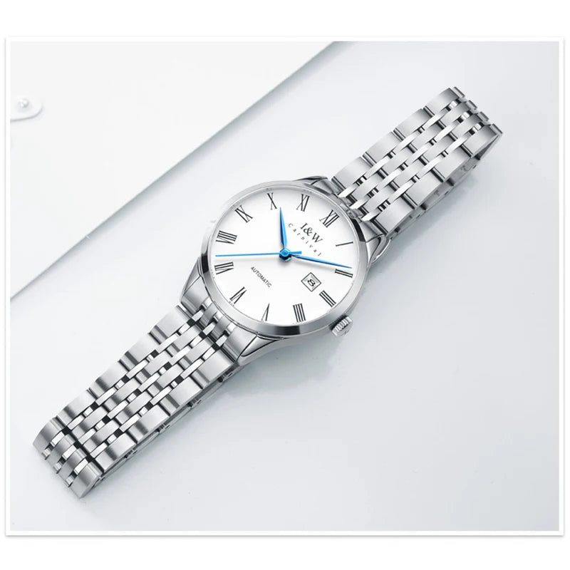I&W Luxury Mechanical Watches for Woman Stainless Steel Ladies Automatic Watch Japan Movement Calendar Sapphire Watch Women 2025
