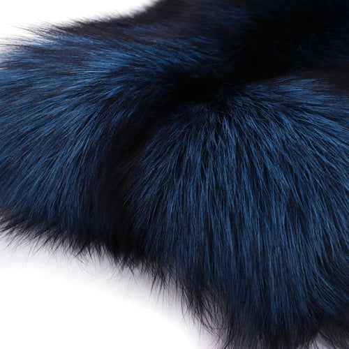 YOLOAgain Women Solid Natural Fox Fur Sexy Bikini Set Bra Detachable