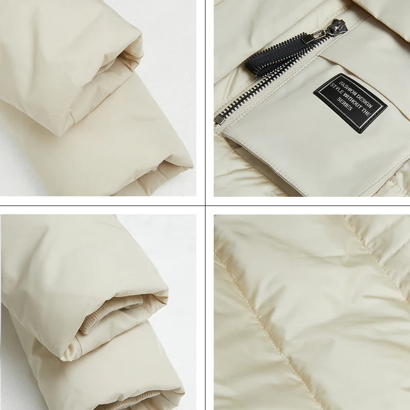 GASMAN 2022 Women's jacket long Fashion Grace women winter down jackets Zipper pocket with belt parka high quality outwear 8189