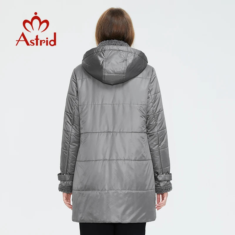 Astrid 2022 winter jacket women Fur collar faux Fur tops Fashion Oversize parkas Women's coat Windproof parka Hooded  AT-10057