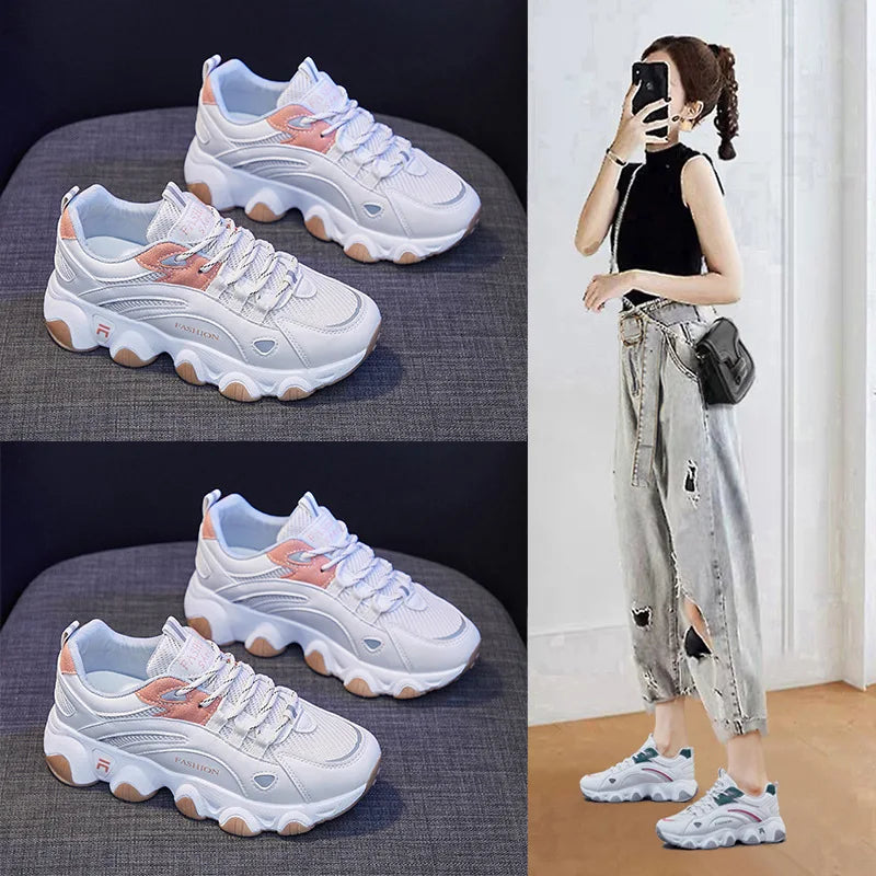 woman fashion shoes  shoes woman sneakers female students all-match thick-soled Street casual