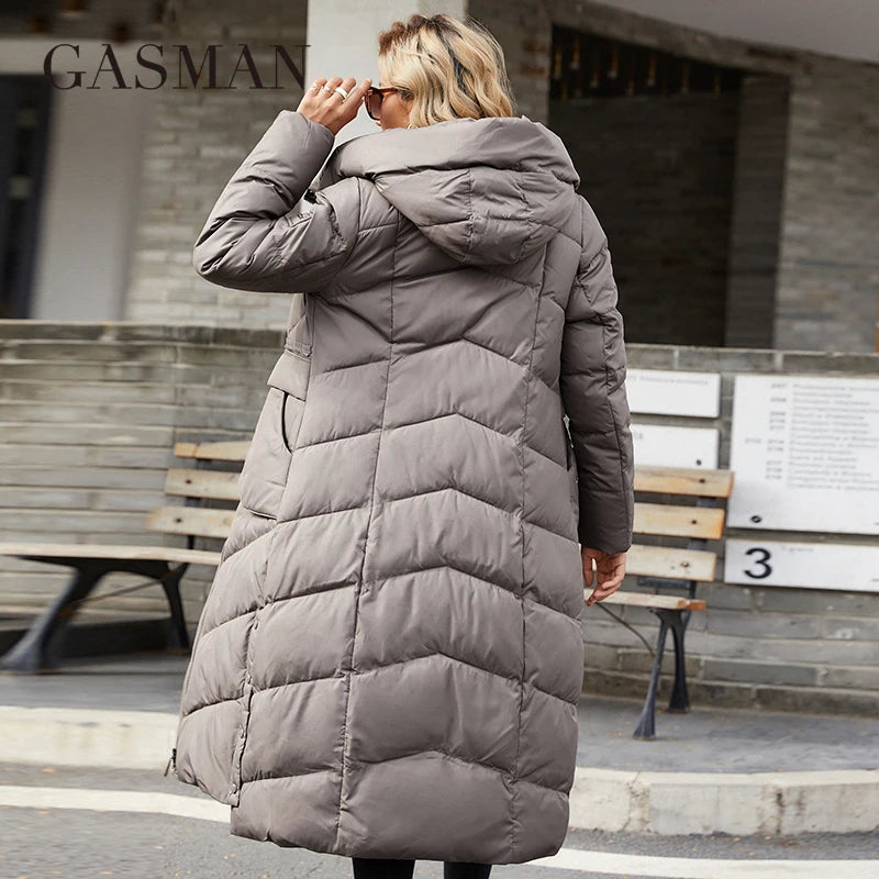GASMAN 2022 Women's winter jacket fashion long Big pocket Coat women brand high-quality parka windproof warm down jackets 21362