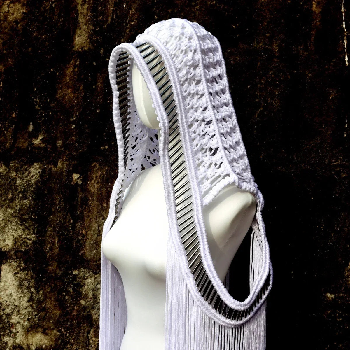 Leosoxs Handmade Crochet Knitted Cover Ups Sleeveless Women Long Cloak 2024 Summer Holiday Beachwear Sexy Solid Tassel Outfits