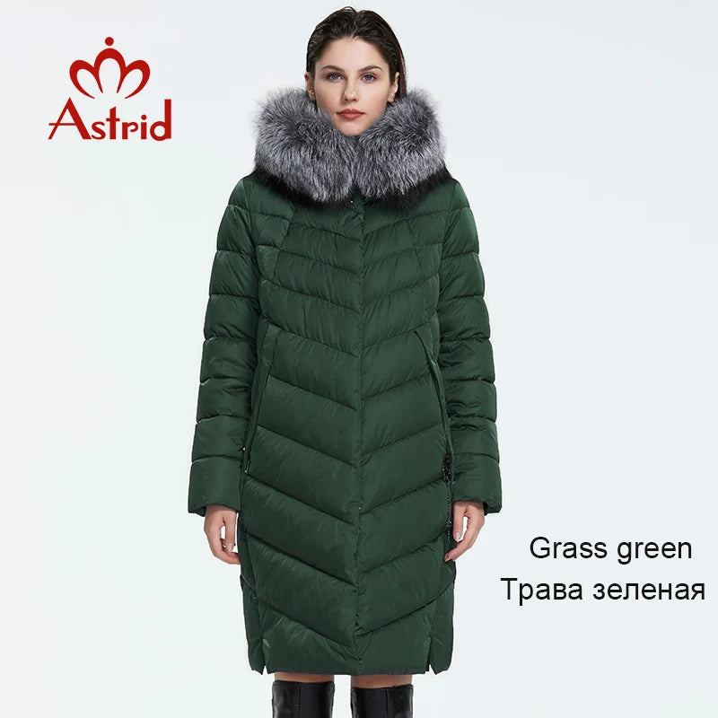 Astrid 2022 Winter new arrival down jacket women with a fur collar loose clothing outerwear quality women winter coat FR-2160