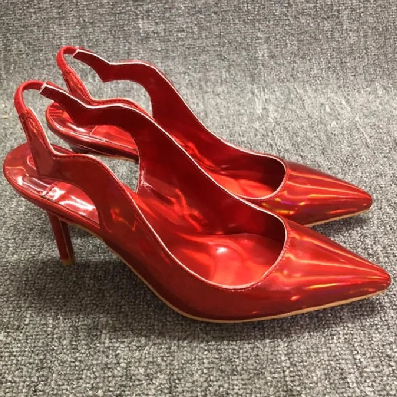 Gold Platform Stiletto High Heels Pumps Sandals Women's Shoes Set Clutch Shoulder Bag Banquet Wedding Slingback Zapatos De Mujer