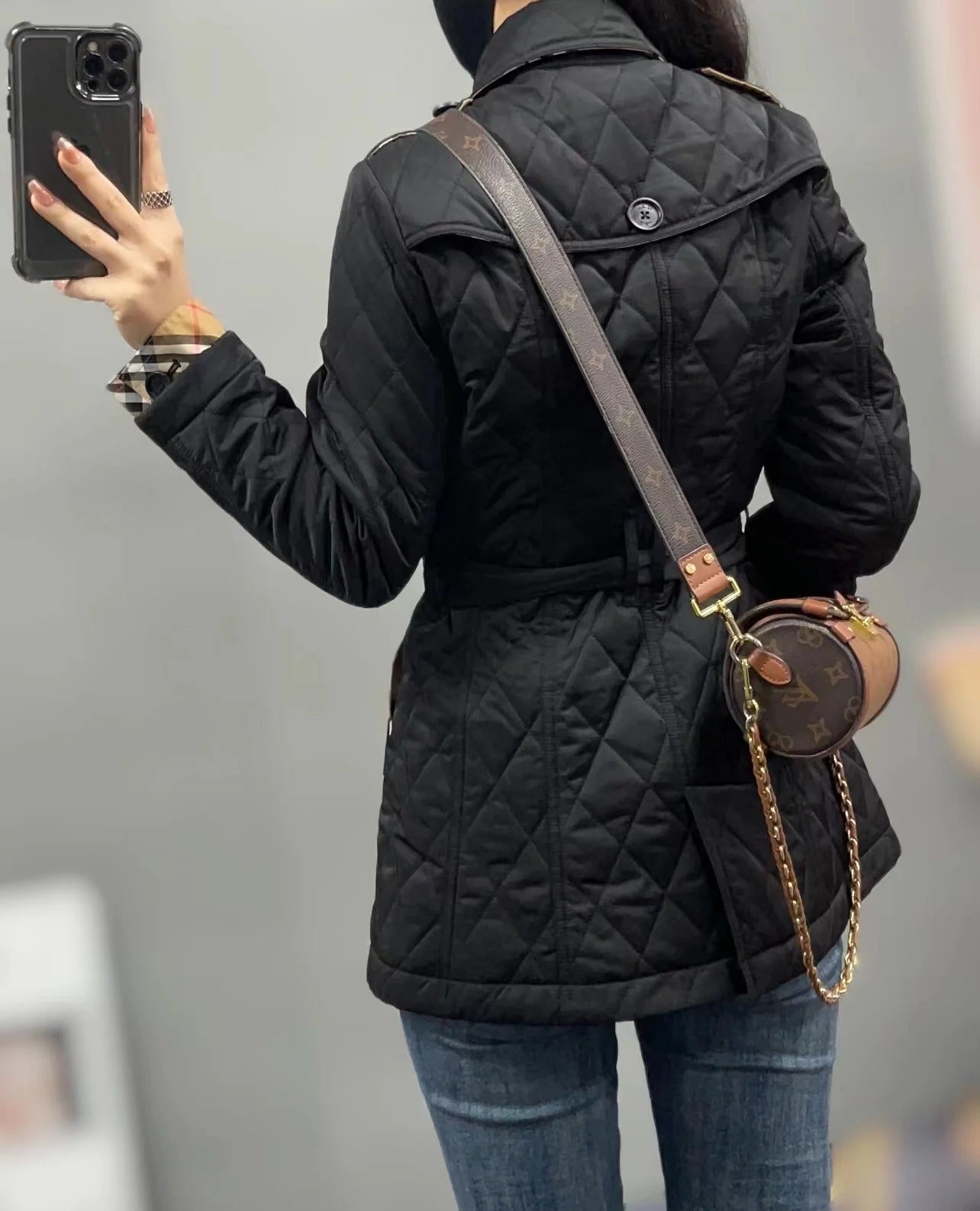 Luxury Quality Three Solid Color Cotton Long Sleeves Winter Coats Jacket For Women