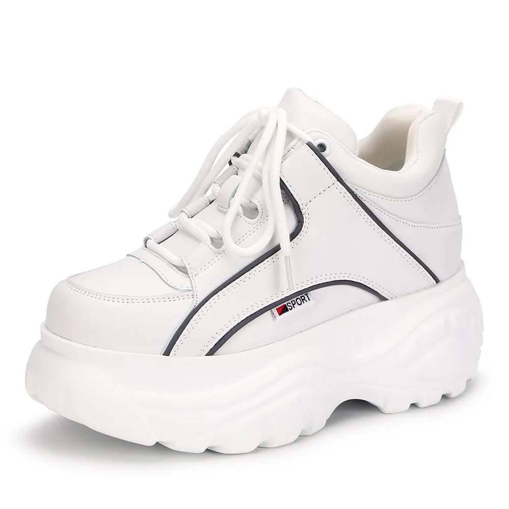 Spring new sports shoes, casual sponge cake shoes, thick soled, low cut, high height inside, celebrity women's shoes