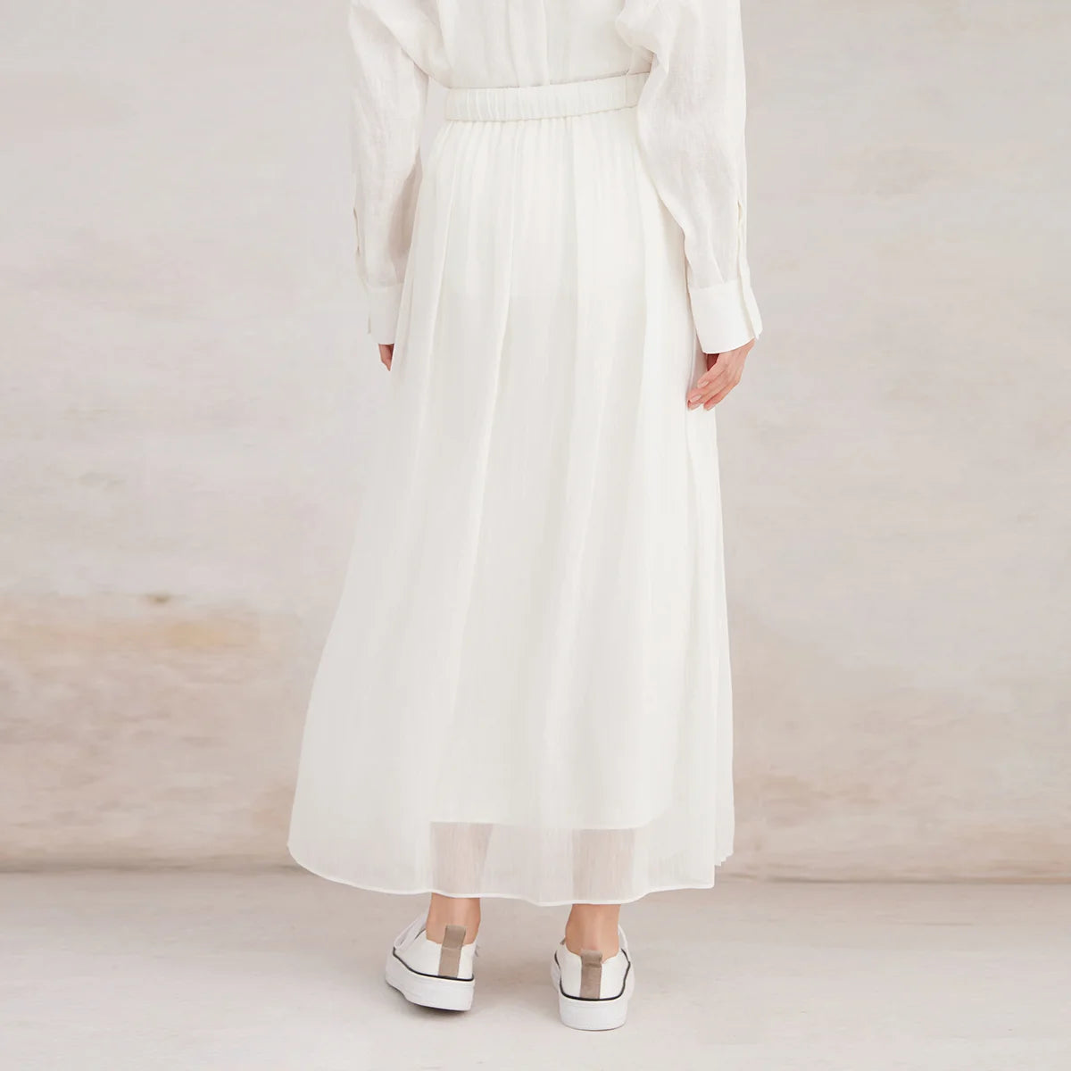 K3069W 75% linen 25% silk  High Quality Luxury Women's Clothing Spring Summer  skirts