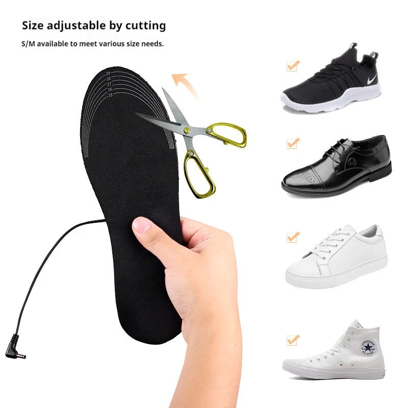 High-quality USB heating insoles Winter warm insole Men Women Electrically heated Shoe Sole Anti-slip Shoe Pads 1Pair