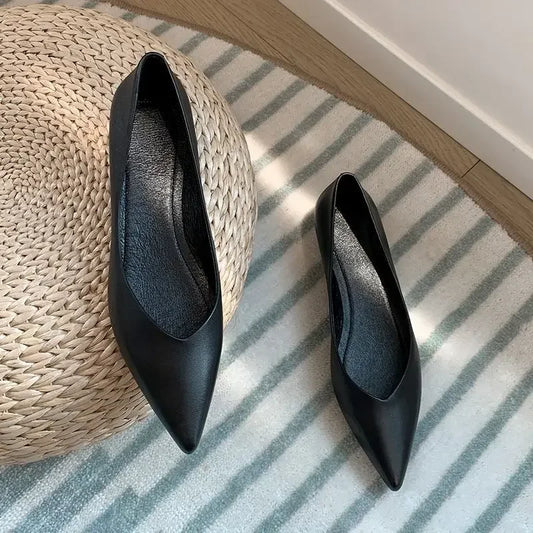 Ladies Footwear Office Women's Flat Shoes Low Heel Elegant Non Slip 2025 Trend On Promotion Quick Delivery Comfortable Offer