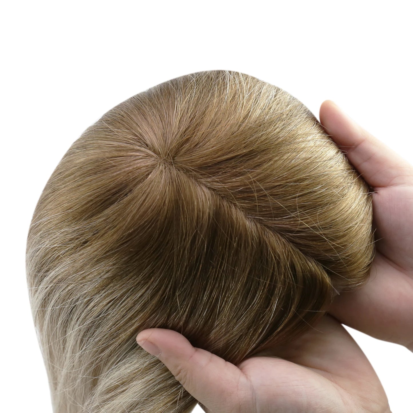 Moresoo Virgin Hair Topper Human Hair 12 Months Virgin Hair Piece High Quality Brazilian Hair 6*7Inch Base for Women Hair Piece