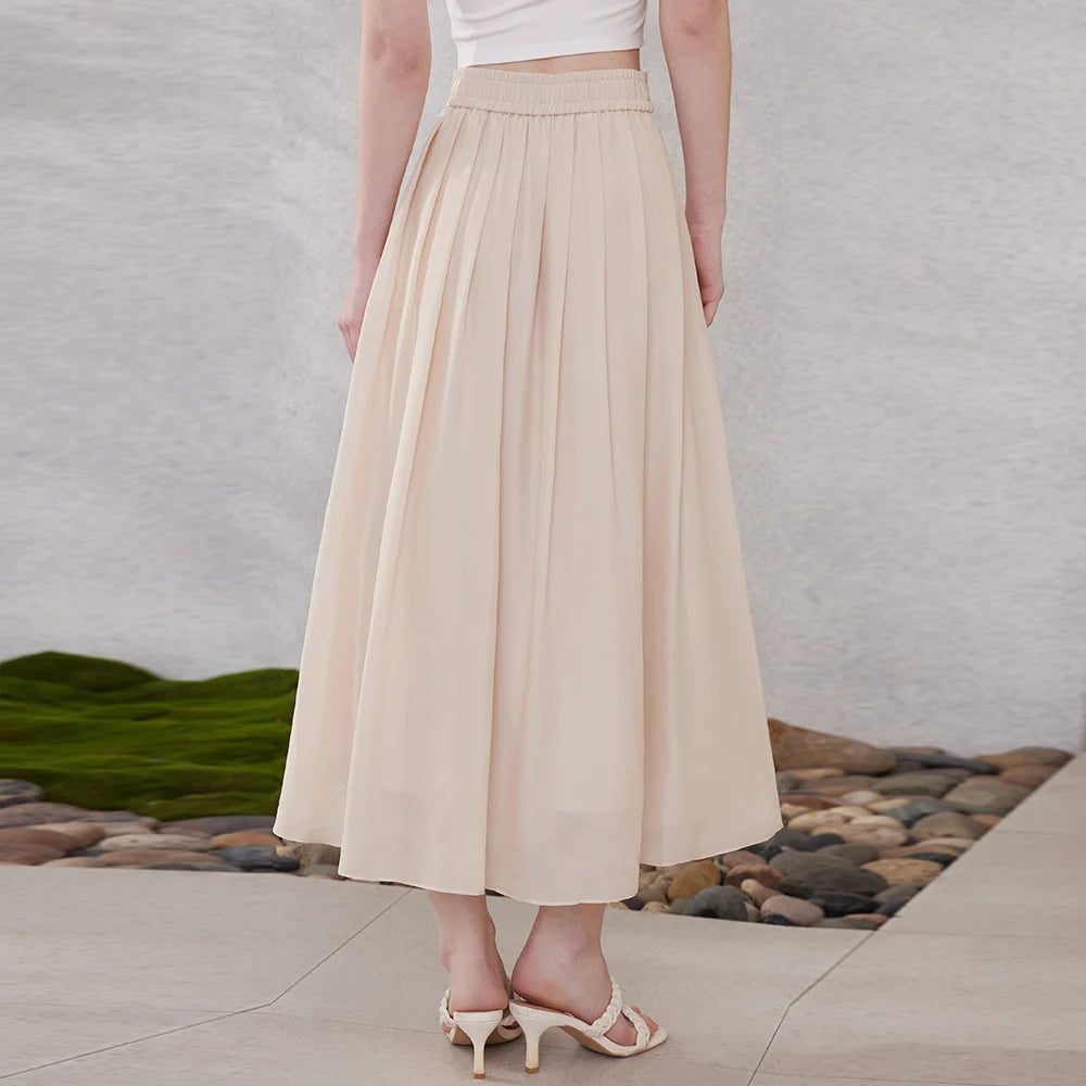 K1639W Luxurious Buand Clothes Supplier Ladies Acetate Silk Skirts Womens Clothing in Stock