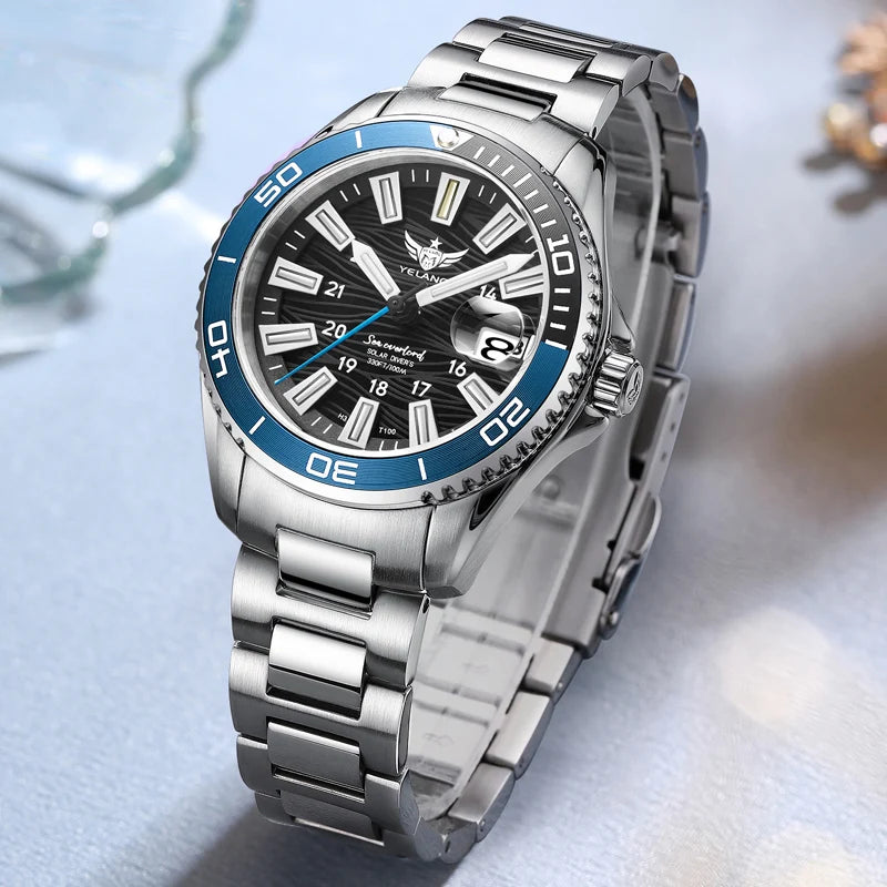 Yelang V1214 woman watch Japan VS43 Eco-Drive Solar watch 36mm Women Fashion Sapphire swiss luminous 100M Waterproof Watch