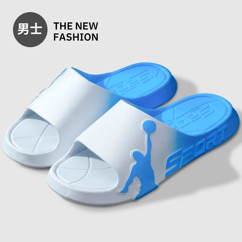 Feslishoet Women Letter Slippers Beach Slides Solid Color Mens Thick Sole Indoor Bathroom Anti Slip Shoes Summer Couple Sandals