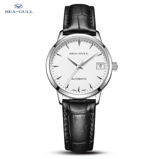 New Seagull Automatic Mechanical Wristwatch for Ladies Waterproof Leather Strap Buckle Casual Business Watch  6042L