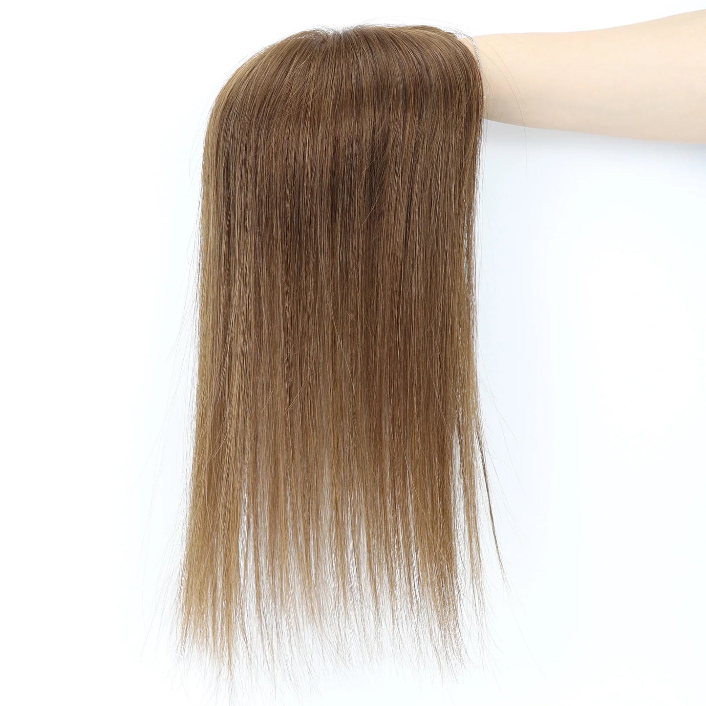 8x12cm Human Hair Topper Silk Top Remy European Hair Full Hand Made Silk Base Soft Breathable with Clips in Various Color Choice