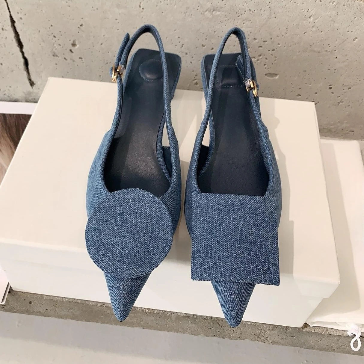 2025 Newest Summer Genuine Leather Pointed-Toe Mid Heel Slingback Woman Sandals Mules Oxfords Banquet Pumps Desinger Botas Mujer