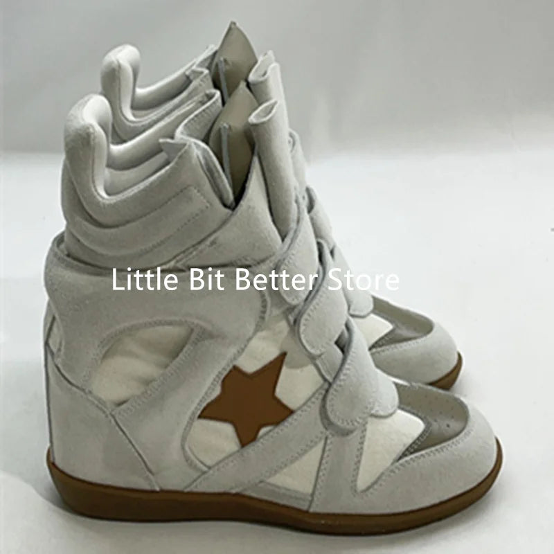 Autumn Winter Luxury Brand Design Women Ankle Boots Fashion Height Increasing Casual Shoes Leather Women Motorcycle Boots 2026