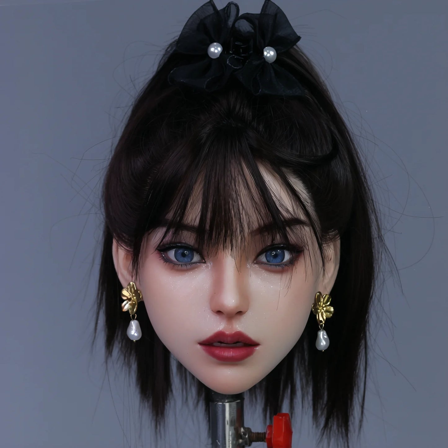 Full silicone head model, open design, special mouth channel, adult male toy, with hair and eyebrow transplantation technology,