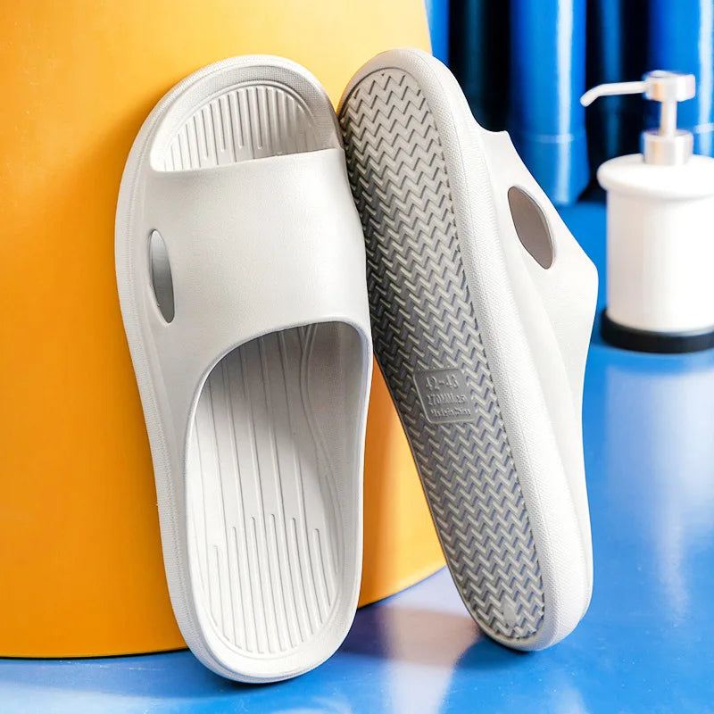 Indoor Home Slippers Thick Bottom Summer Men Women Four Seasons Anti-Slip Indoor Comfortable EVA Ladies Slip-On Sandals