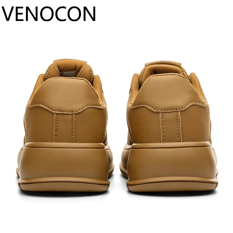 VENOCON Minimalist Stylish Shoes Sneakers Man Fabric Leather With Ball Wide Toe Box Nose More Stack Height Footwear For Women