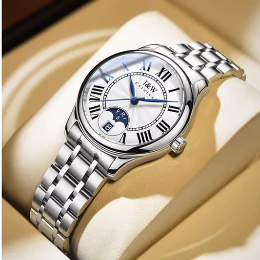 CARNIVAL Brand Luxury Mechanical Watch for Women Ladies Fashion Sapphire Automatic Movement Wristwatches Waterproof Reloj Mujer