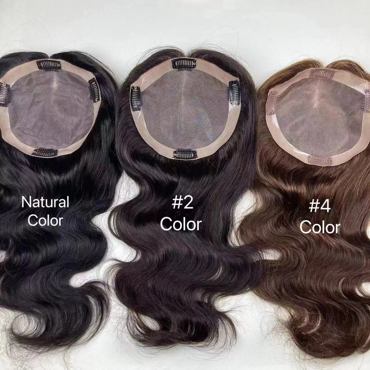 MONO Lace Toppers 6*6 inch Size European Raw Hair Women Toupee Invisible Free Part Hair Toppers Hair Extension