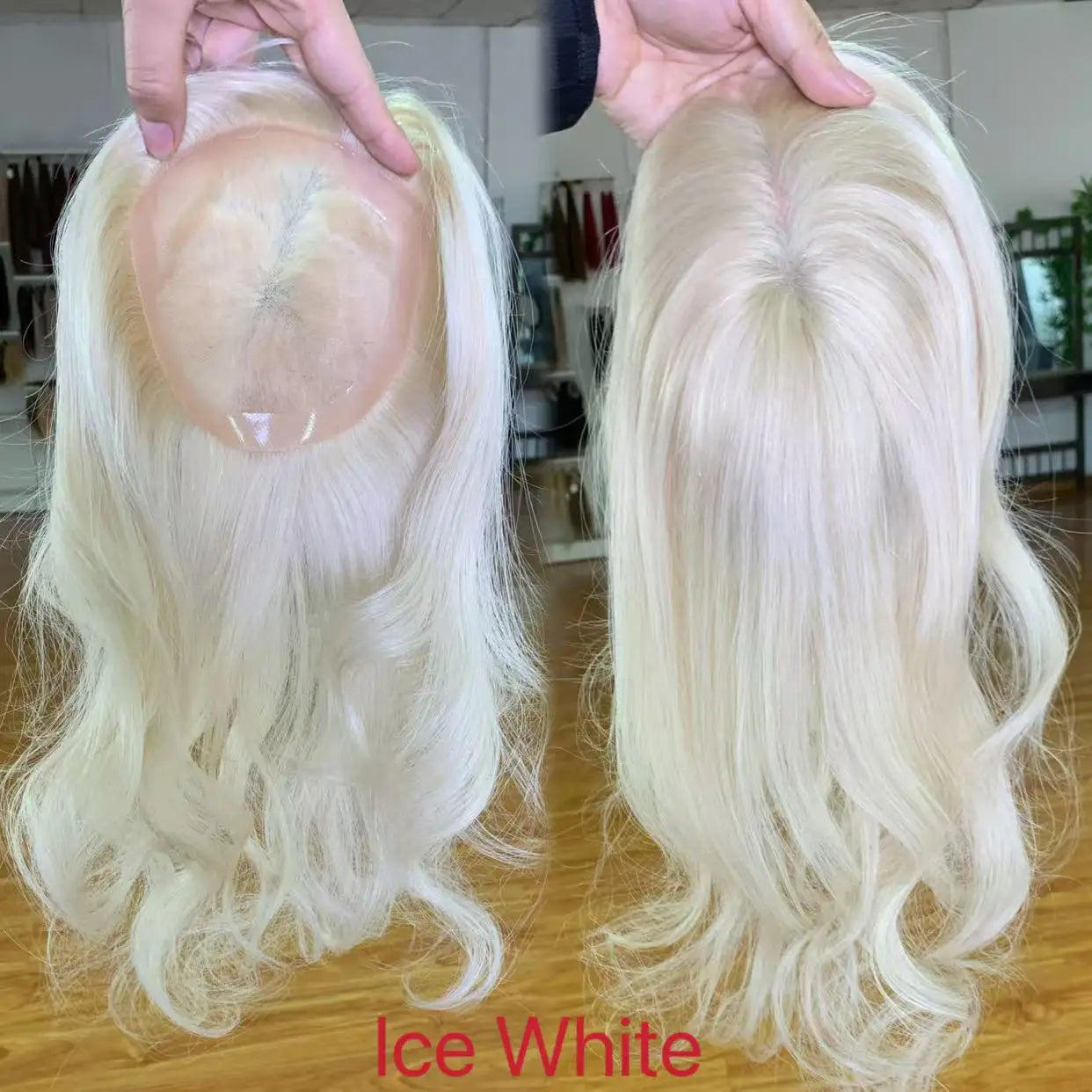 MONO Lace Toppers 6*6 inch Size European Raw Hair Women Toupee Invisible Free Part Hair Toppers Hair Extension