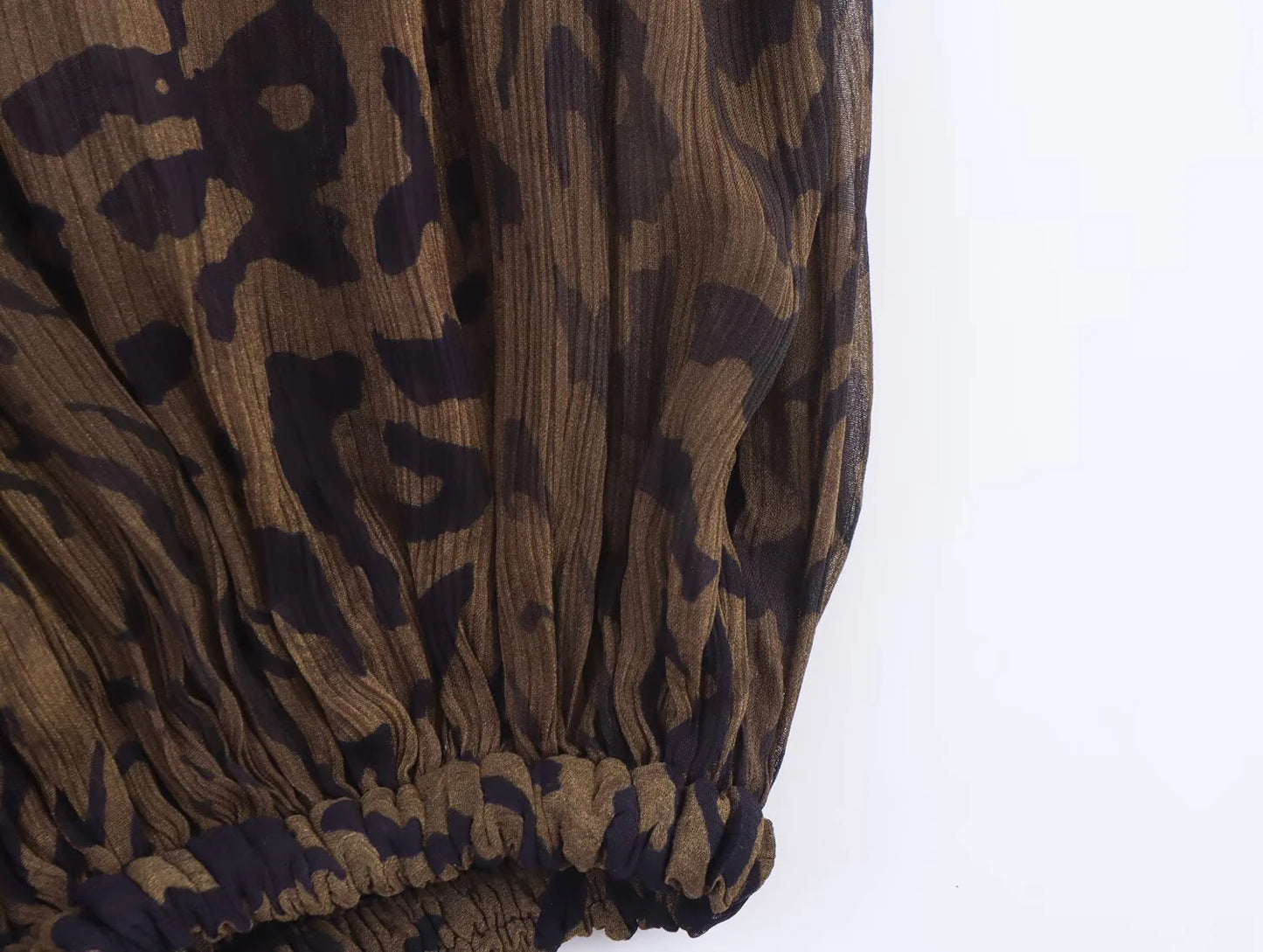 ZERAINS Autumn new women's clothing European and American style loose casual temperament simple animal print lantern pants