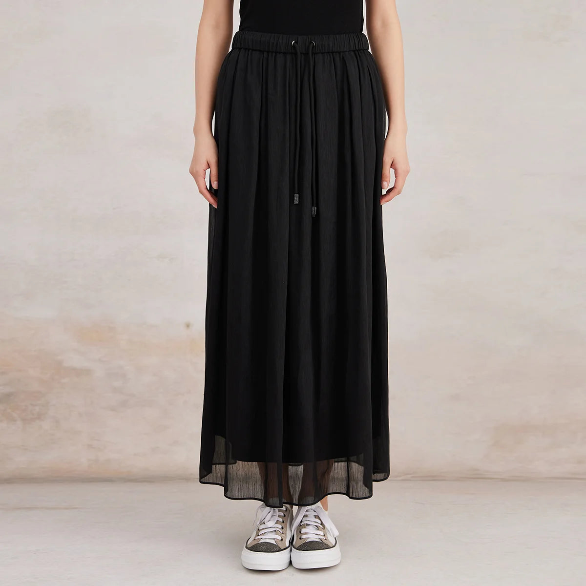 K3069W 75% linen 25% silk  High Quality Luxury Women's Clothing Spring Summer  skirts