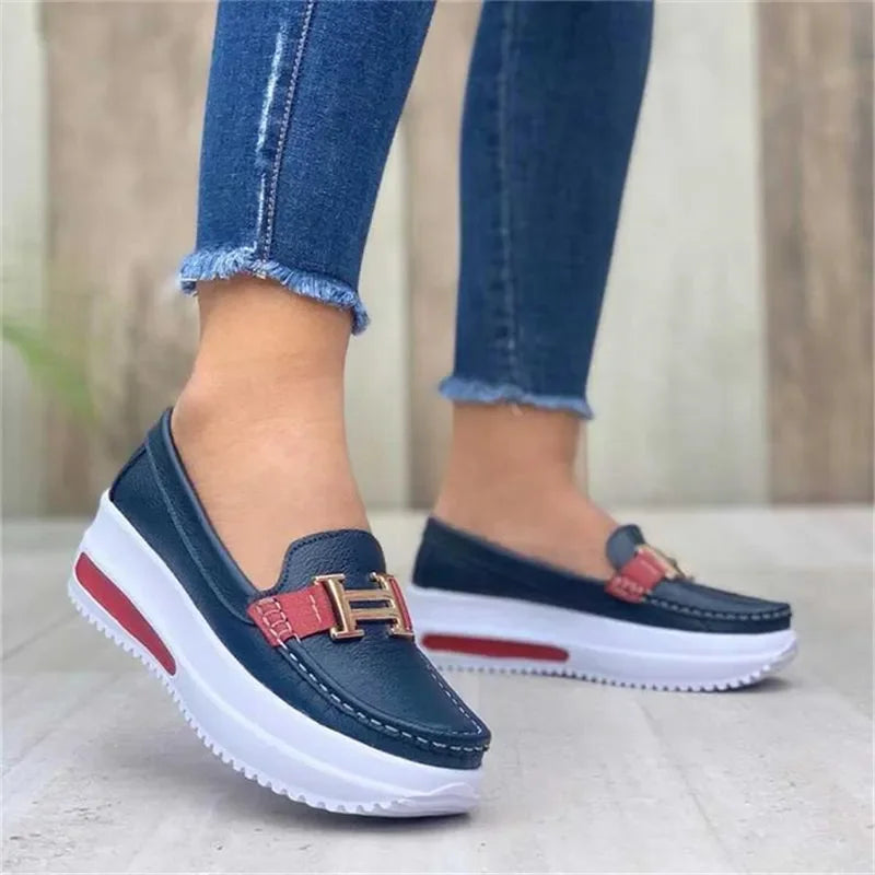 2023 Spring New Platform Comfortable Women Sneakers Fashion Thick Bottem Casual Shoes Women Increase Vulcanize Shoes Plus Size