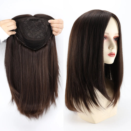 Kosher Wig Real Unprocessed Virgin Human Hair Silk Base Soft Breathable Jewish Wig Sheitel with Clips in Layered for Women