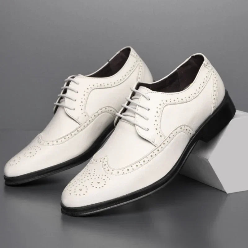 Handcrafted Men Oxford Shoes Business Dress Shoes New Classic Leather Shoes Party Wedding Shoe High Quality Lace-up Formal Shoe