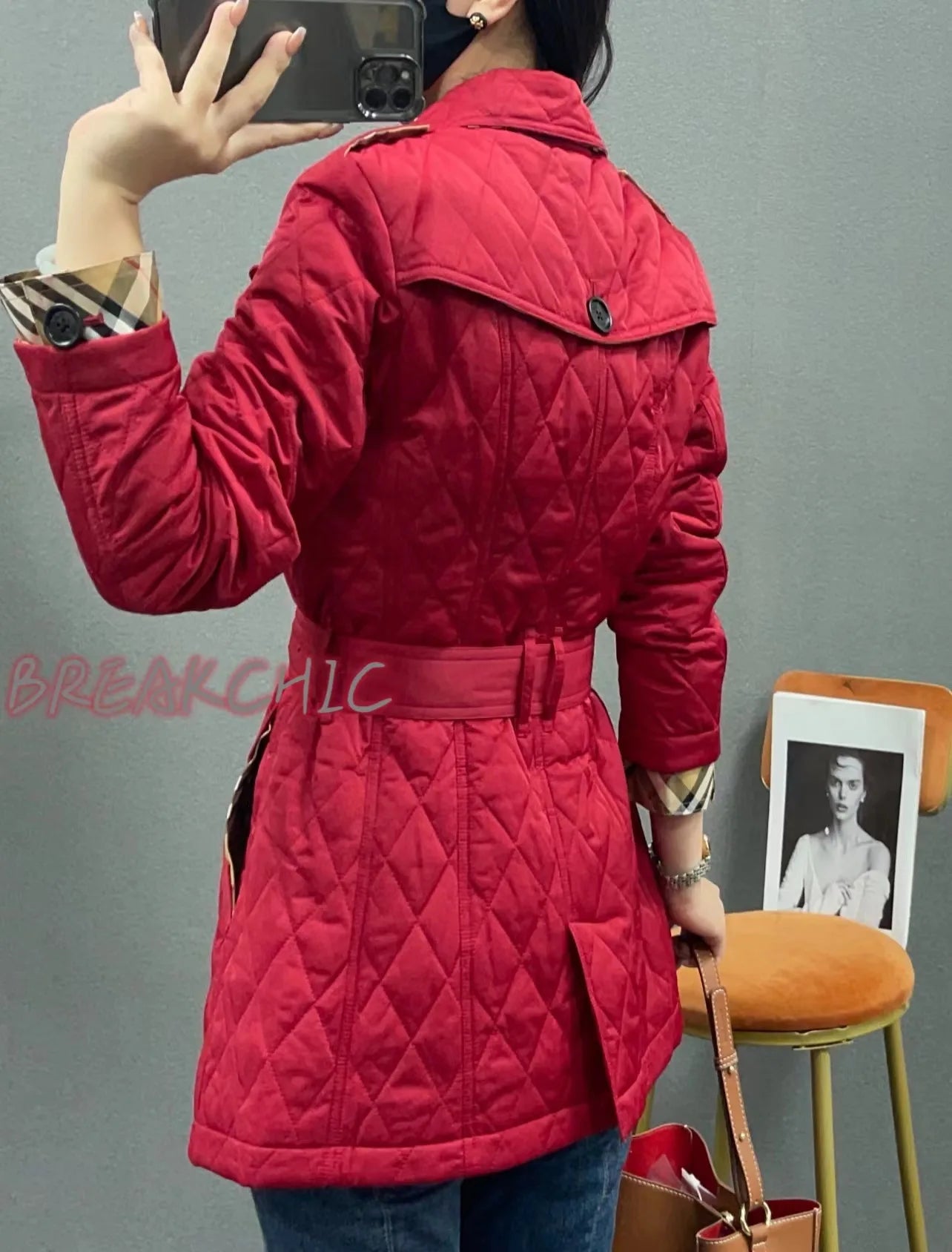 Luxury Quality Three Solid Color Cotton Long Sleeves Winter Coats Jacket For Women