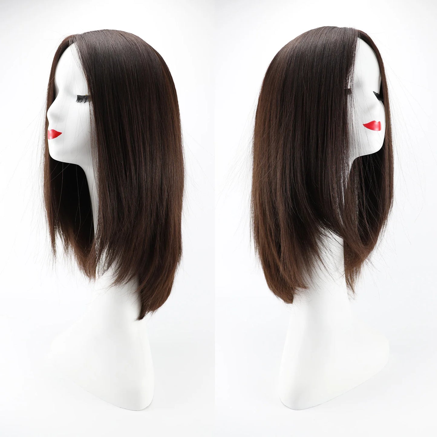 Kosher Wig Real Unprocessed Virgin Human Hair Silk Base Soft Breathable Jewish Wig Sheitel with Clips in Layered for Women