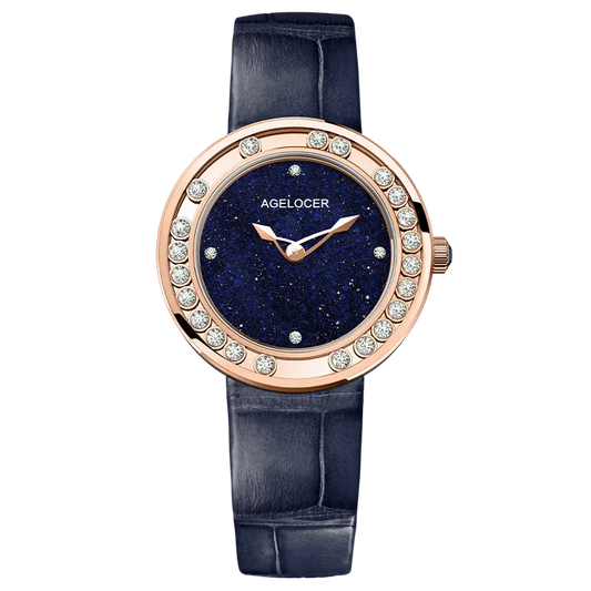 AGELOCER Original Baikal Watch Diamond Women's Quartz Luxury Gold Watch Diamond Watch Birthday Gift for Women