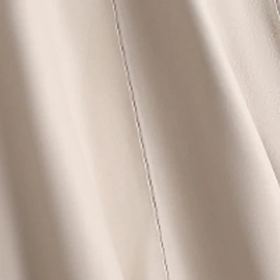 Spring New Genuine Leather Skirt For Women High Sense Vintage A-line 70 cm Jupe Longue Femme Simple Maxi Apricot Black Etekler