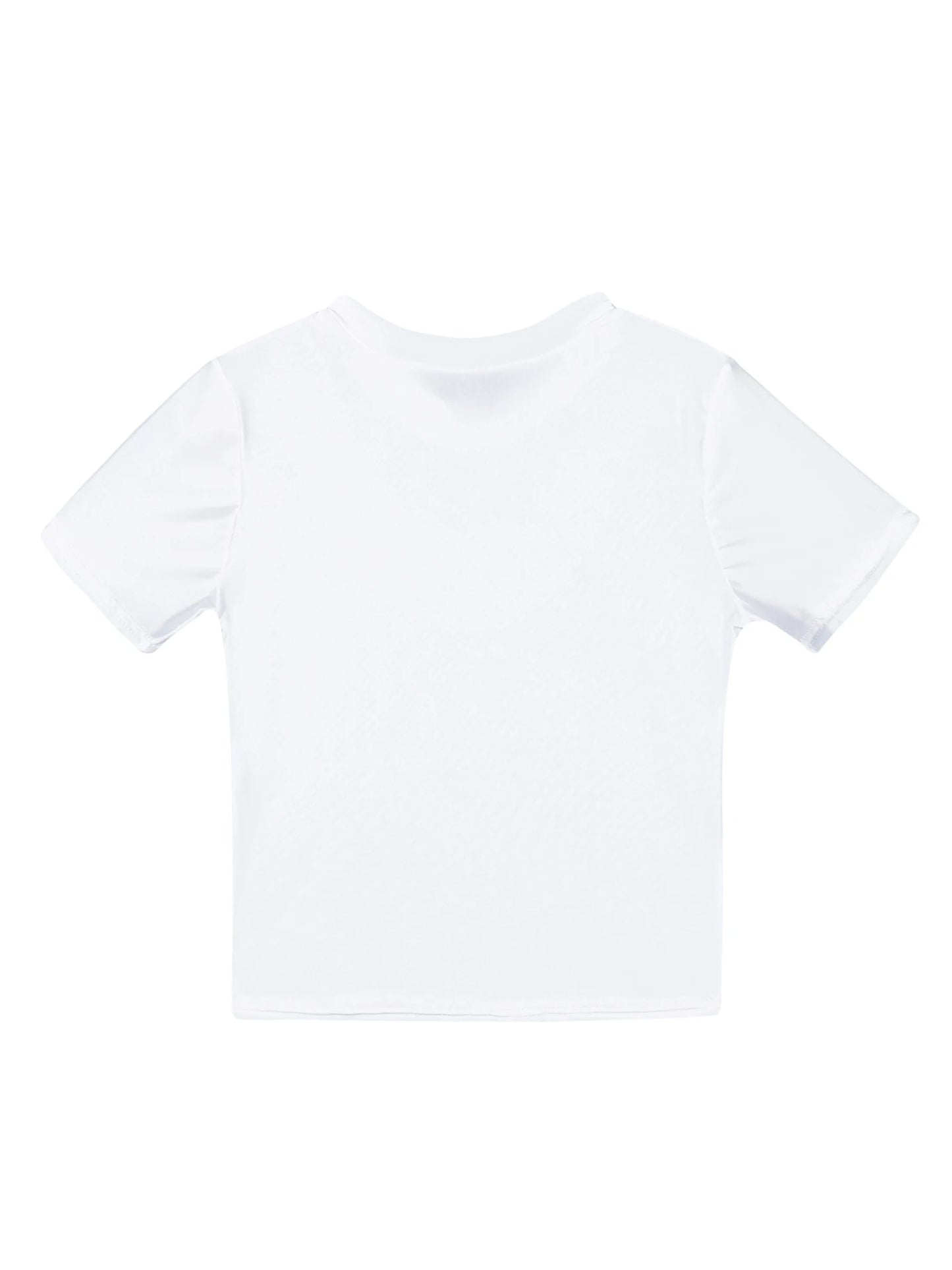 Women Glossy Short Sleeve Crop Tops Solid Round Neck Slim Fit Smooth T-shirt Summer Swimwear Swimsuit Sportswear Beachwear