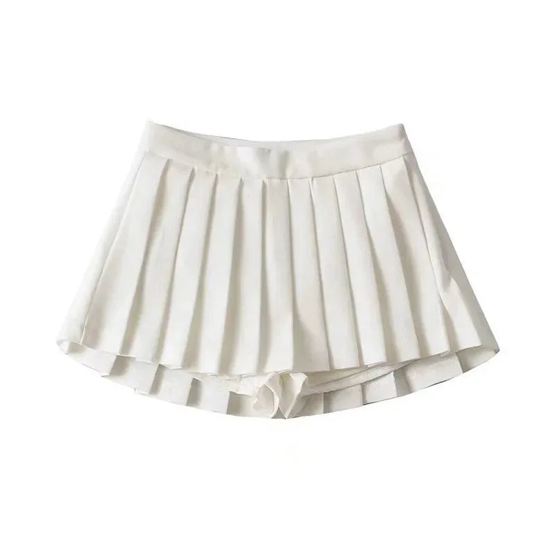 Spice girl pleated skirt female pure color small short skirt summer new Korean version JK college wind high waist mini skirt