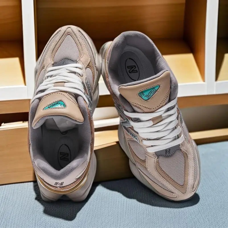 2025 Spring Clunky Sneaker Dad Shoes Lace up  Couple Running Shoes Mesh Breathable Casual Anti slip Sports Shoes Soft sole shoes