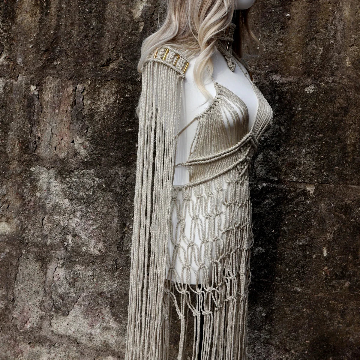 Handmade Crochet Knitted Women Cover Ups Tassel Hollow Out 2 Piece Set 2024 Summer Holiday Outfits Elegant Beach Bathing Suit