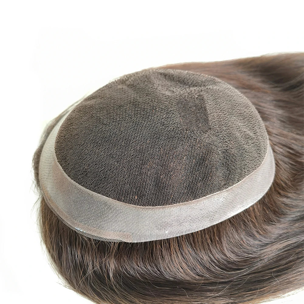 Australia Model Women Toupee Human Hair Swiss Lace Pu Around Lace Top High Quality Russian Virgin Human Hair Toupee