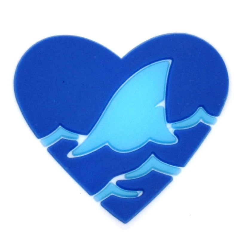 Lovely 1PCS Cartoon Shoe Charms Shark Icon Garden Shoe Accessories For Kids Party Gifts Boys Wristband Animal Button DIY