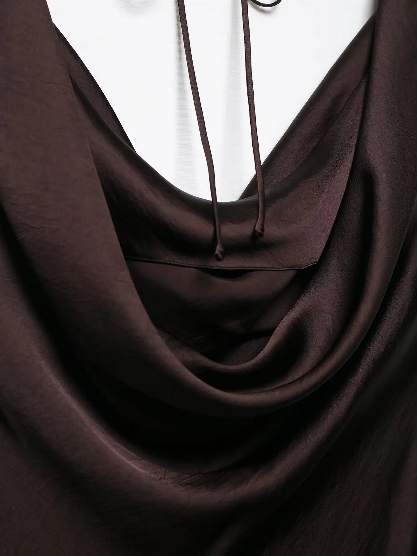 2025 New Elegant Party Dress  Solid Backless Midi Dress Satin Long Dress WomenLace Up Hanging Collar Long Dresses For Women