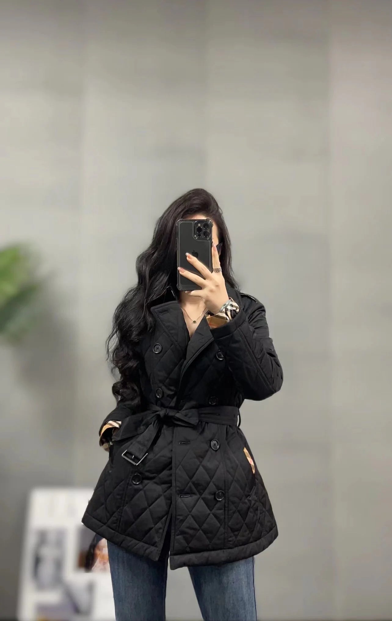 Luxury Quality Three Solid Color Cotton Long Sleeves Winter Coats Jacket For Women