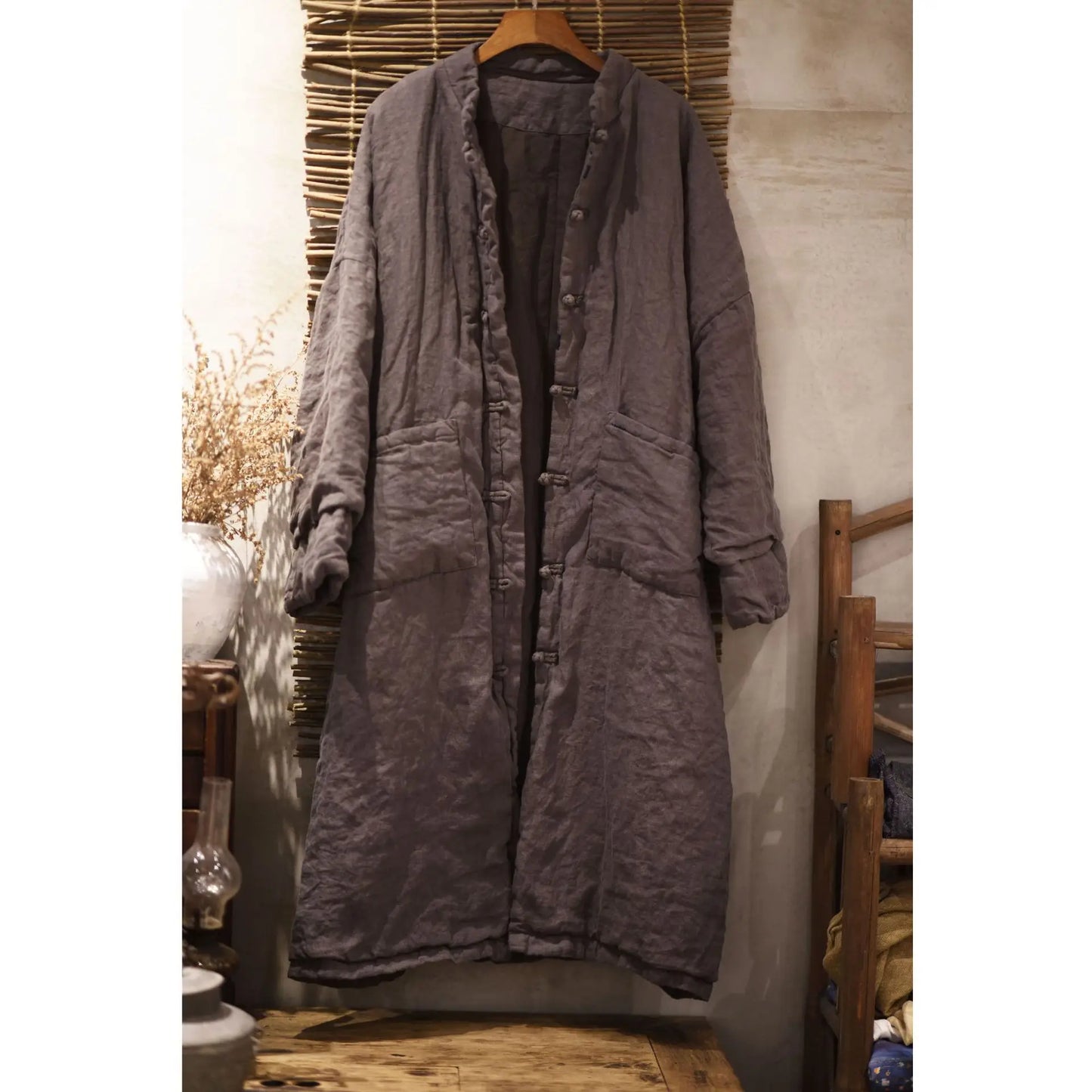 Women Winter Padded Long coat Parkas Ladies Vintage Topcoat Female 2024 Stand Collar Parkas