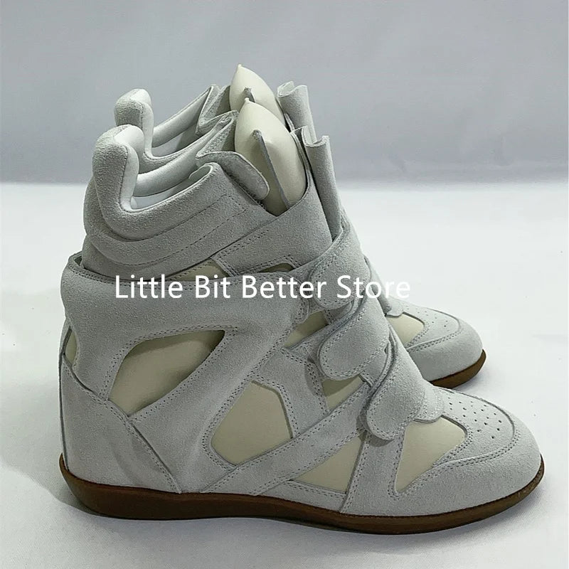 Autumn Winter Luxury Brand Design Women Ankle Boots Fashion Height Increasing Casual Shoes Leather Women Motorcycle Boots 2026